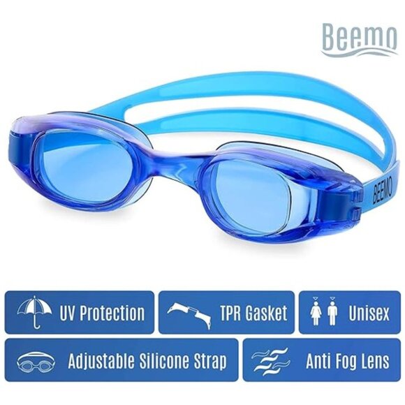 BEEMO Swimming Goggles for Kids/Early Teens Leak Resistant Adjustable- Yellow - Picture 3 of 5